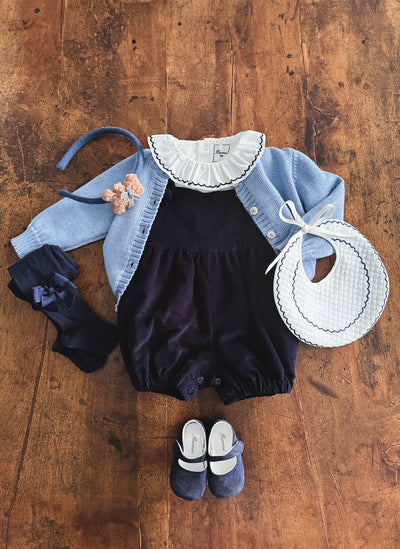 Scallop Bodysuit - Blue