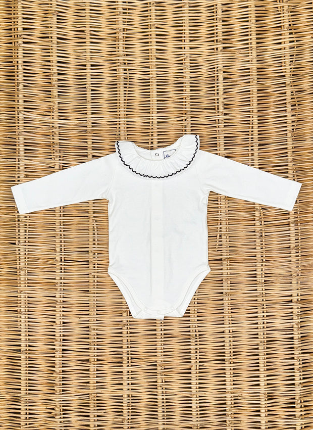 Scallop Bodysuit - Blue