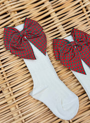 Calzini in caldo cotone a coste - Fiocco Tartan