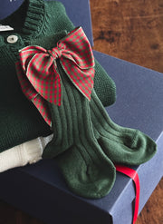 Calzini in caldo cotone a coste - Fiocco Tartan