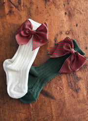 Calzini in caldo cotone a coste - Fiocco Tartan