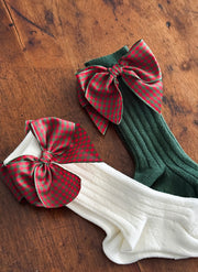 Calzini in caldo cotone a coste - Fiocco Tartan