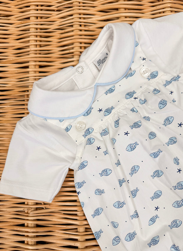 Little Light Blue Fishes Overall