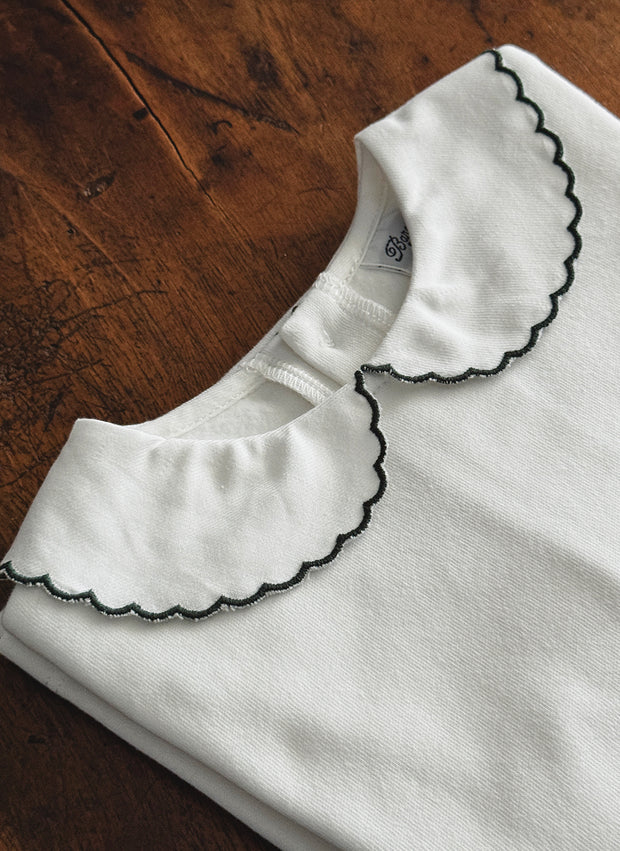 Long Sleeve Top - Scalopped Collar