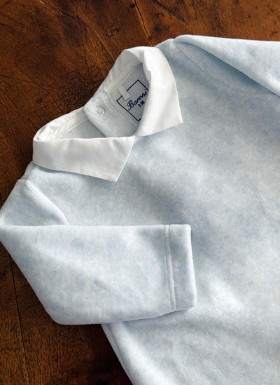 Chenille Sleepsuit Pointed Collar
