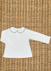 Long Sleeve Top - Scalopped Collar