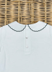 Long Sleeve Top - Scalopped Collar