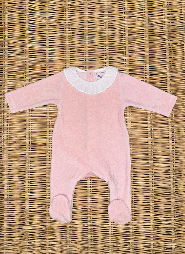 Chenille Sleepsuit With Rouche