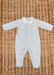 Chenille Sleepsuit Pointed Collar
