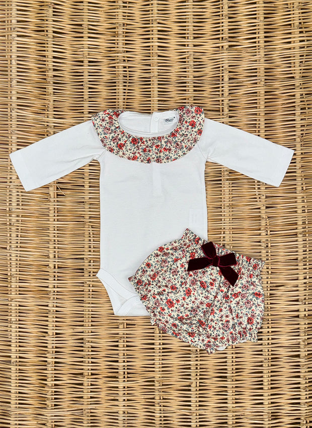 Body Con Colletto a Fiori