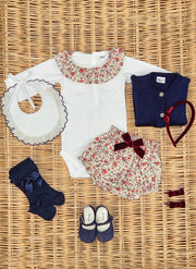 Body Con Colletto a Fiori