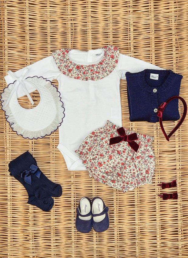 Body Con Colletto a Fiori