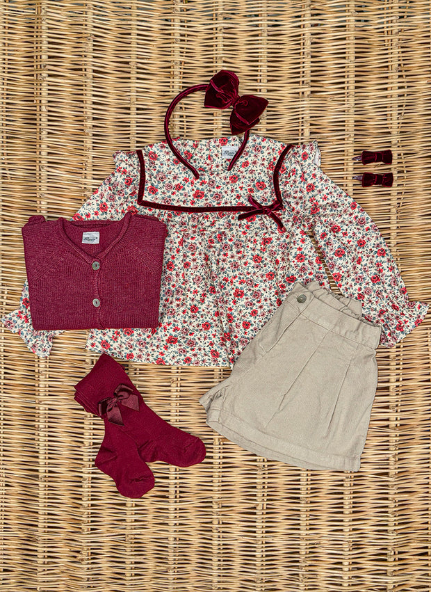 Long Sleeve Shirt - Flowers and Velvet