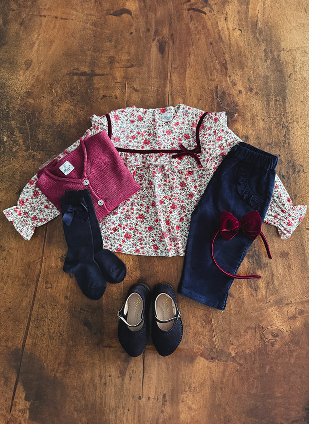 Long Sleeve Shirt - Flowers and Velvet