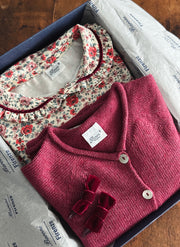 Long Sleeve Shirt Flowers - Rouche Collar