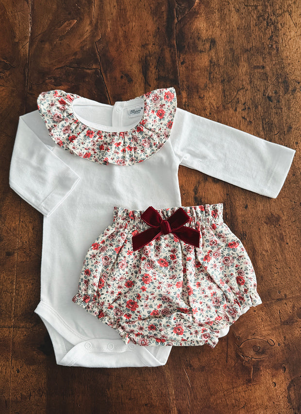 Body Con Colletto a Fiori