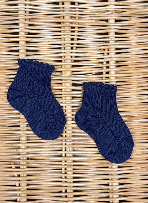 Perle Side Openwork Short Socks