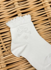 Ceremony Socks With Bow in Relieve