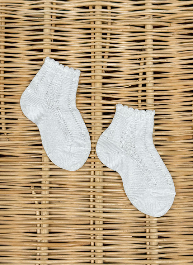 Openwork Scalopped Short Socks