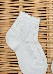 Openwork Scalopped Short Socks