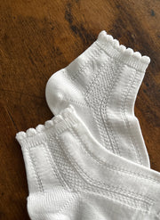 Openwork Scalopped Short Socks