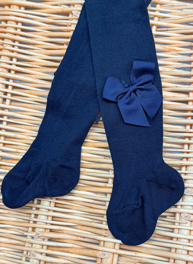 Little Ms. Paris Warm Cotton Tights Navy