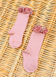 Velvet Rouche Warm Cotton Socks