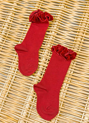 Velvet Rouche Warm Cotton Socks