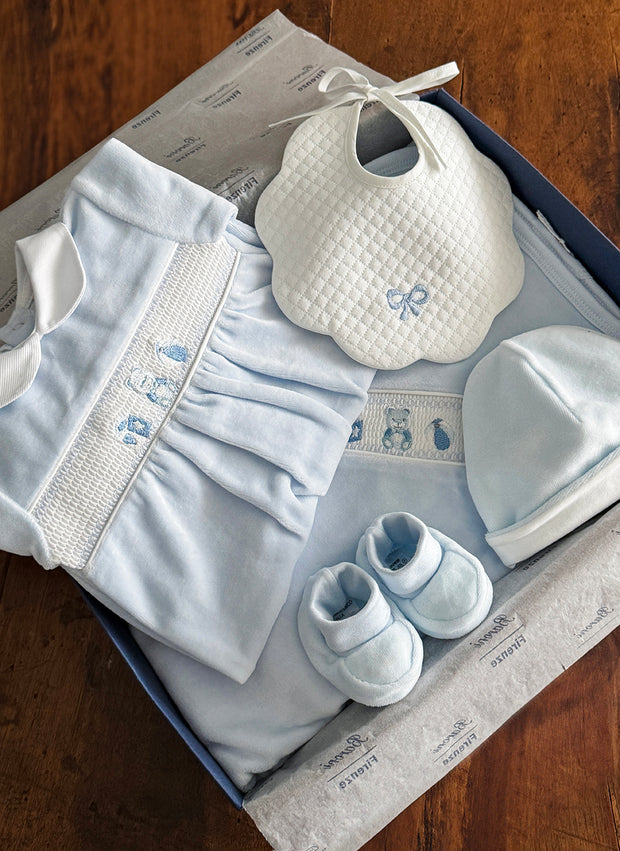 Tutina in ciniglia con smock