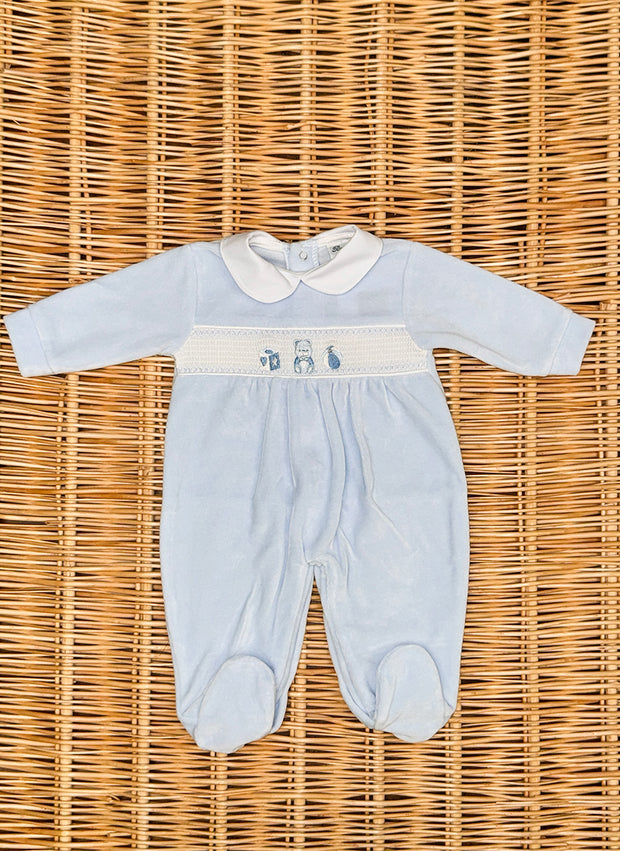 Chenille Sleepsuit Teddy Bear Smock