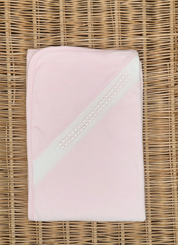 Chenille Smock Blanket With Hearts