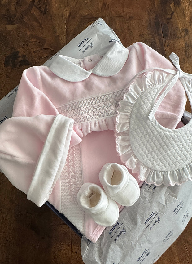 Chenille Smock Blanket With Hearts