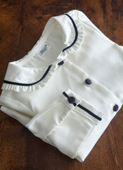 Camicia Maniche Lunghe Colletto Smerlato - Dettagli in Velluto