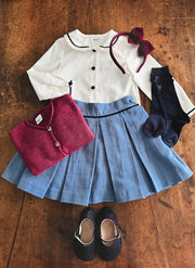Camicia Maniche Lunghe Colletto Smerlato - Dettagli in Velluto