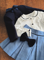 Camicia Maniche Lunghe Colletto Smerlato - Dettagli in Velluto
