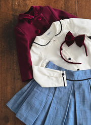 Camicia Maniche Lunghe Colletto Smerlato - Dettagli in Velluto
