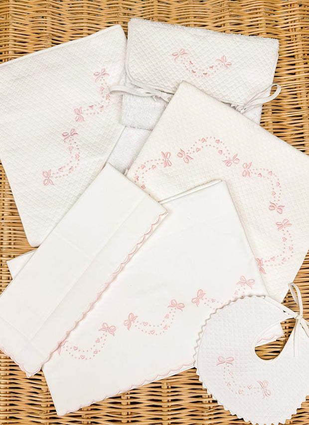 Bows & Hearts Hooded Towel