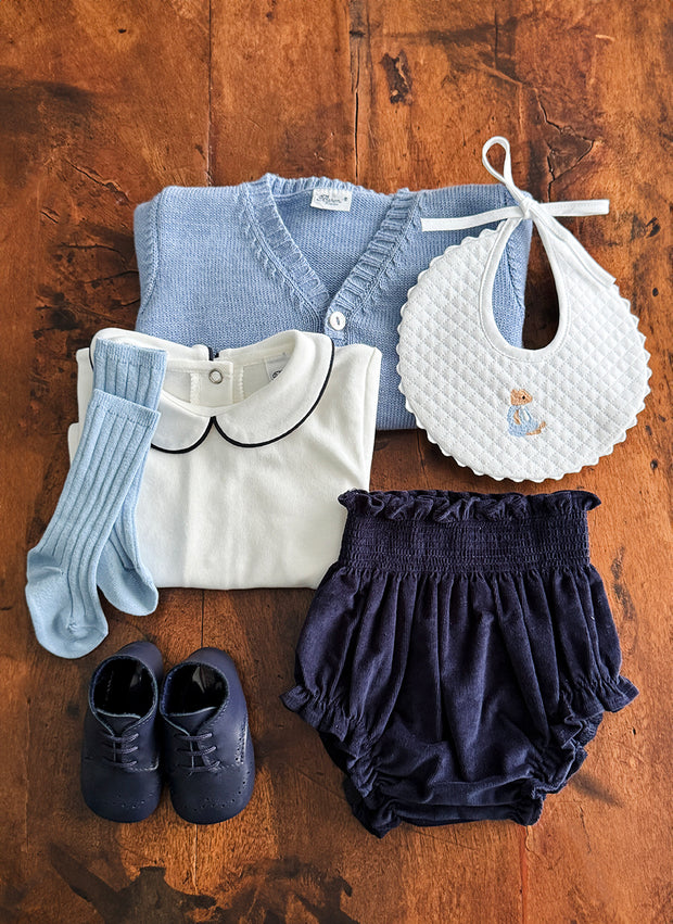 Velvet Bloomer With Smock