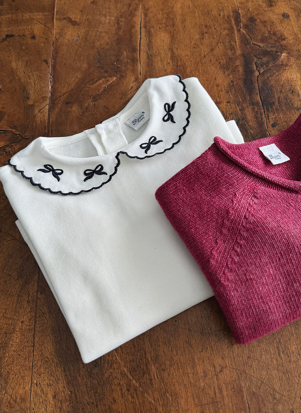 Long Sleeve Polo Shirt - Bows