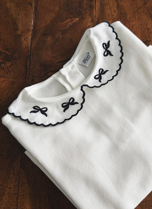 Long Sleeve Polo Shirt - Bows