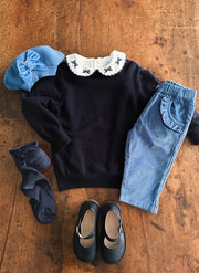Long Sleeve Polo Shirt - Bows