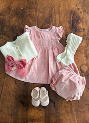 Abito Velluto a Costine con Smock