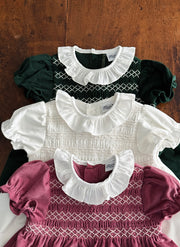 Abito Velluto Con Smock