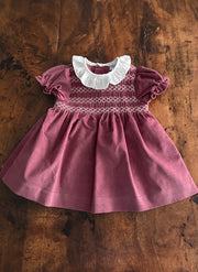 Abito Velluto Con Smock