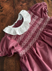 Abito Velluto Con Smock