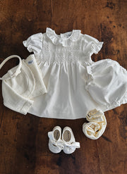 Abito Velluto Con Smock