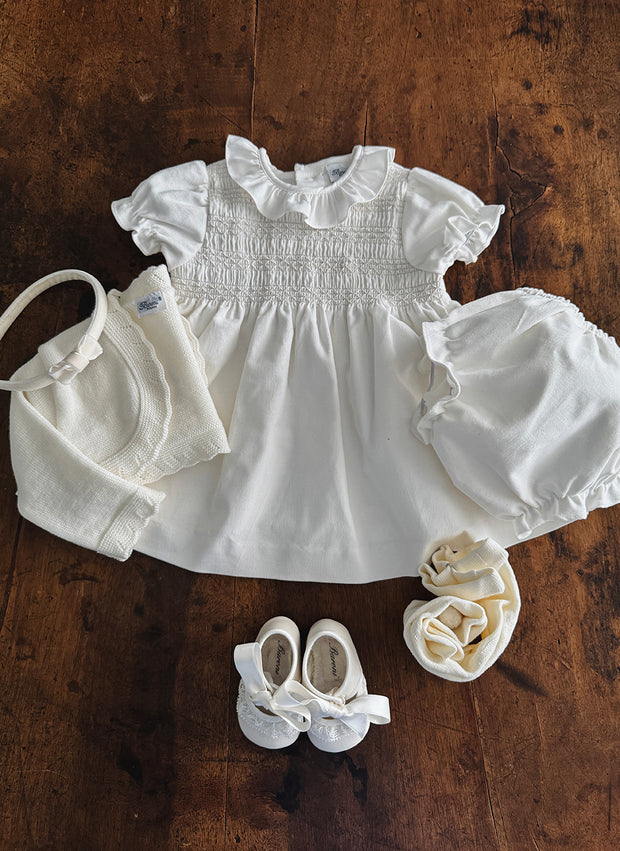 Abito Velluto Con Smock