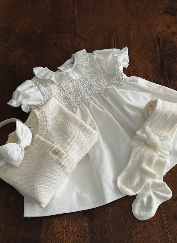 Abito Velluto Con Smock