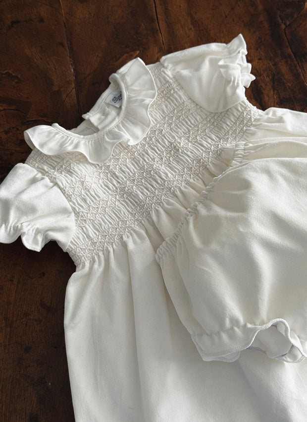 Abito Velluto Con Smock