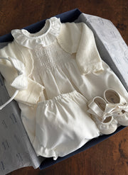 Abito Velluto Con Smock